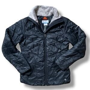 Columbia Omni Heat Winter Jacket Women’s Size Small Puffer Coat Black